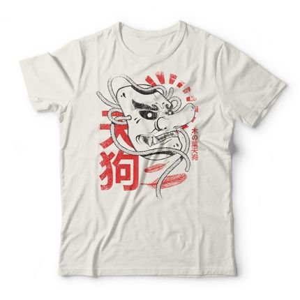 Camiseta Tengu - Off White - Marca Studio Geek 