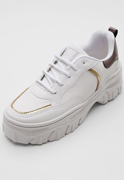 Tênis Dad Sneaker Chunk FiveBlu Tratorado Branco - Marca FiveBlu