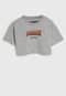 Camiseta Cropped Colcci Fun Infantil Lettering Cinza - Marca Colcci Fun