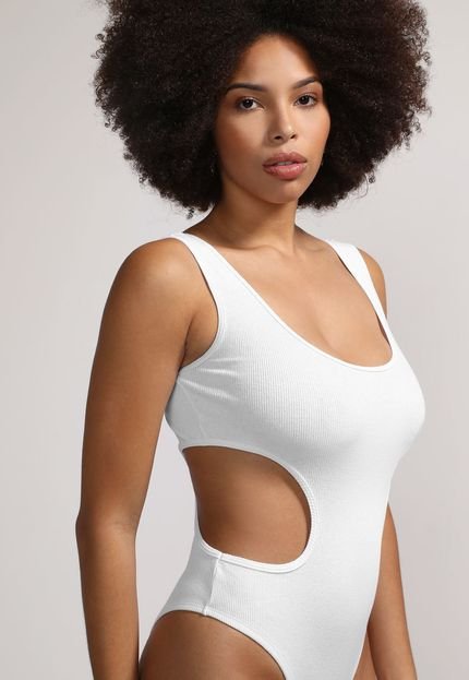 Body Forever 21 Cut Out Festival Branco - Marca Forever 21