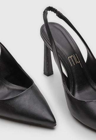 Scarpin My Shoes Slingback Preto