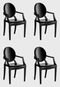 Conjunto 4 Cadeiras Wind Plus Preto Kappesberg - Marca Kappesberg