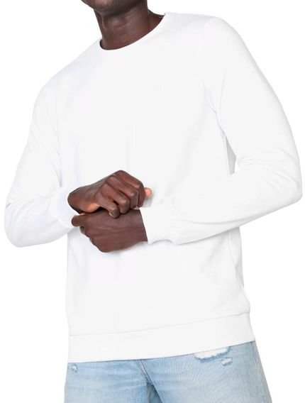 Moletom Colcci Masculino Crewneck Simple Logo Branco Incolor - Marca Colcci