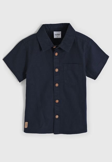 Camisa Rovitex Infantil Bolso Azul-Marinho - Marca Rovitex