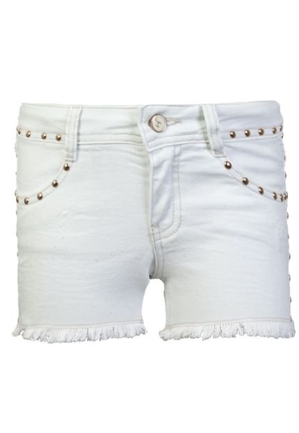 Short Jeans Joy By Morena Rosa Cool Off-White - Marca Joy By Morena Rosa