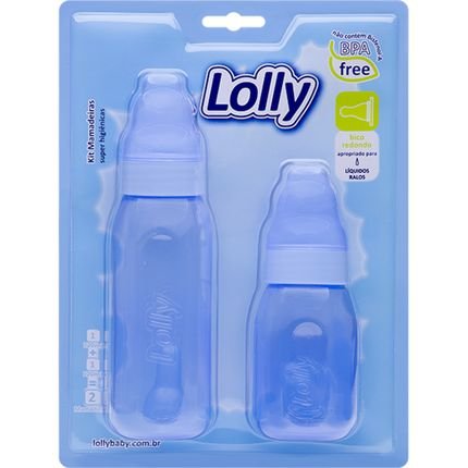 Menor preço em Kit Mamadeira Clean Lolly Baby Azul