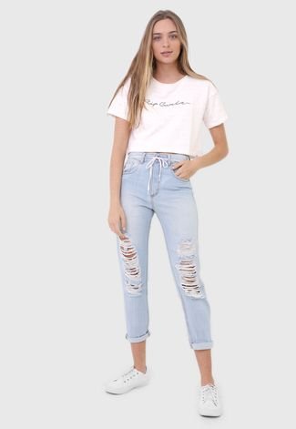Blusa Cropped Rip Curl Last Wave Off-White