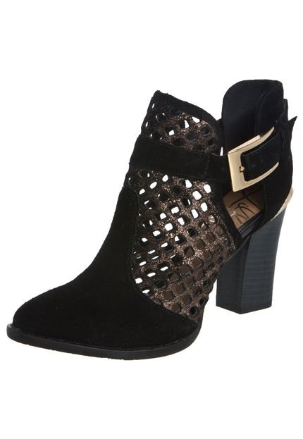 Ankle Boot Lilly's Closet Laser Preta - Marca Lilly's Closet
