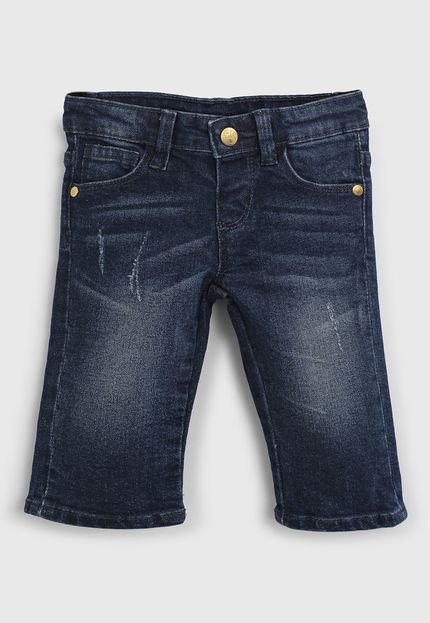 Calça Jeans Tip Top Infantil Estonada Azul - Marca Tip Top