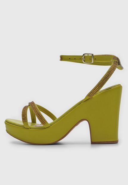Sandália Dafiti Shoes Strass Verde - Marca DAFITI SHOES