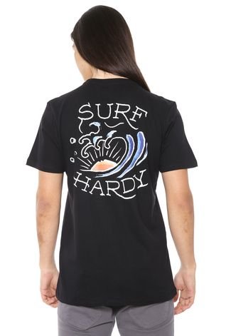 Camiseta Ed Hardy Surf Logo Sun Preta