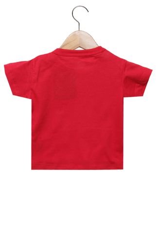 Camiseta Manga Curta Fakini Baby Menino Vermelho