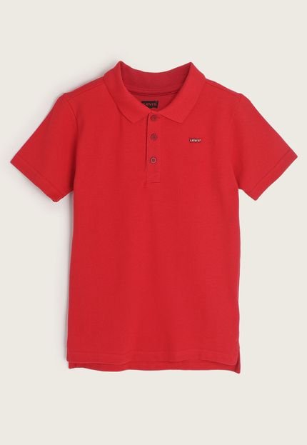 Camisa Infantil Polo Levis Lisa Vermelha - Marca Levis