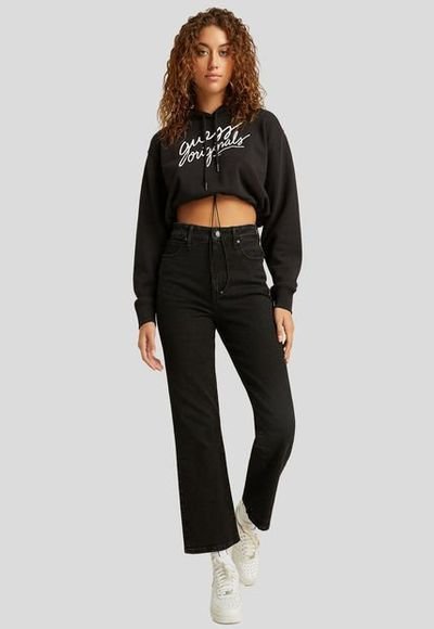 Selena crop cheap top hoodie