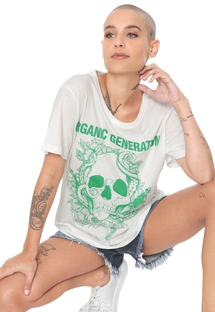 Camiseta Colcci Organic Generation Off-white - Marca Colcci
