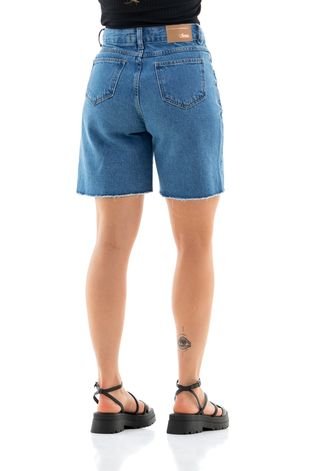 Bermuda Jeans Arauto Feminina Jorts Lopez  Azul