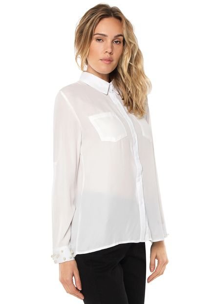 Camisa Lily Fashion Bolsos Branca - Marca Lily Fashion