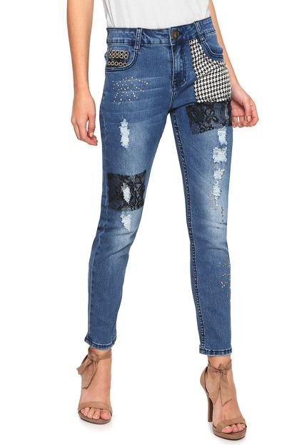 Calça Jeans Desigual Skinny Denim Azul - Marca Desigual