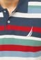 Camisa Polo Nautica Listras Azul/Vermelho - Marca Nautica