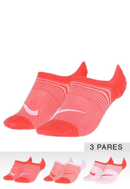 Kit 3pçs Meia Nike Everyday Plus Rosa - Marca Nike