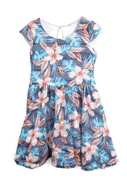 Vestido Carinhoso Floral Azul - Marca Carinhoso