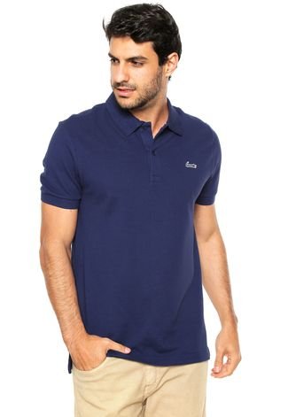 Camisa Polo Lacoste Regular Fit Azul