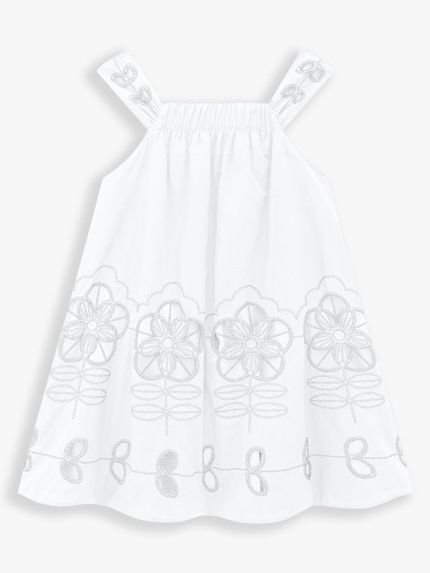 Vestido Infantil Milon Tricoline Branco - Marca Milon