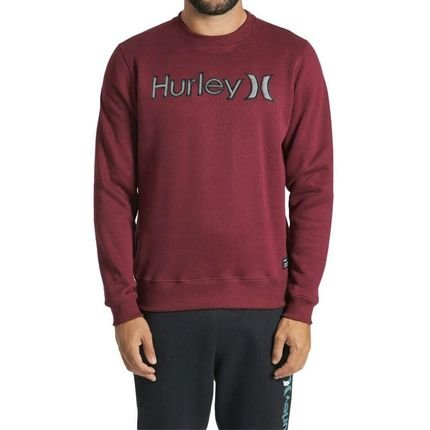 Moletom Hurley Careca Sticker Masculino Vinho - Marca Hurley