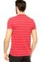 Camiseta Lacoste Listras Vermelha - Marca Lacoste