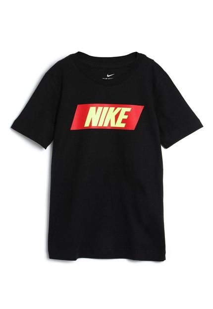 Camiseta Nike Menino Lettering Preta - Marca Nike