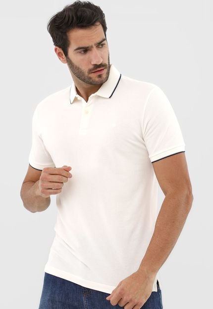 Camisa Polo Forum Reta Frisos Off-White - Marca Forum