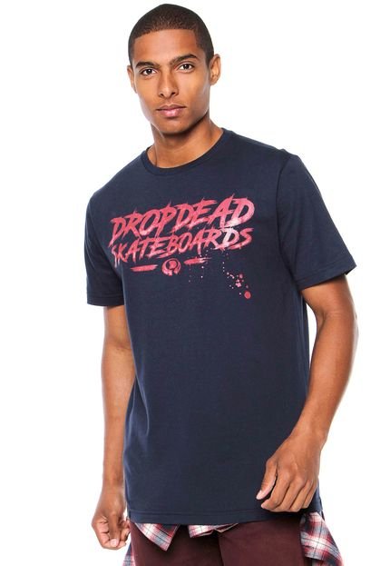 Camiseta Drop Dead Bleeding Azul-marinho - Marca Drop Dead