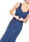 Vestido D.DRESS Longo Musseline Azul-marinho - Marca D.DRESS