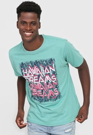 Camiseta HD Hawaiian Dreams Lettering Verde