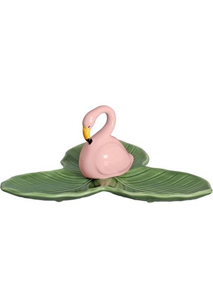 Petisqueira Com Flamingo Rosa Scalla - Marca Scalla