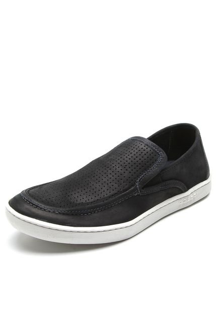 Slip On Couro Colcci Textura Azul-Marinho - Marca Colcci