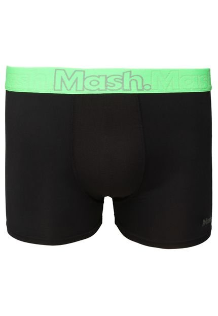 Cueca MASH Boxer Logo Preta/Verde - Marca MASH