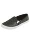 Slip On Moleca Metalizado Preto - Marca Moleca