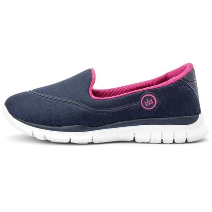 Tênis Caminhada Feminino Esportivo Sapatilhas Slipper Sapatore Azul - Marca Sapatore