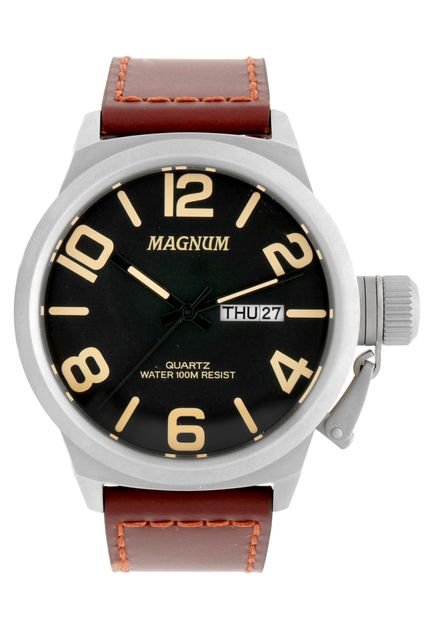 Relógio Magnum MA33406C Marrom/Prata - Marca Magnum