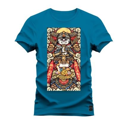 Camiseta Plus Size T-Shirt Confortável Estampada Mandala Colors - Azul - Marca Nexstar