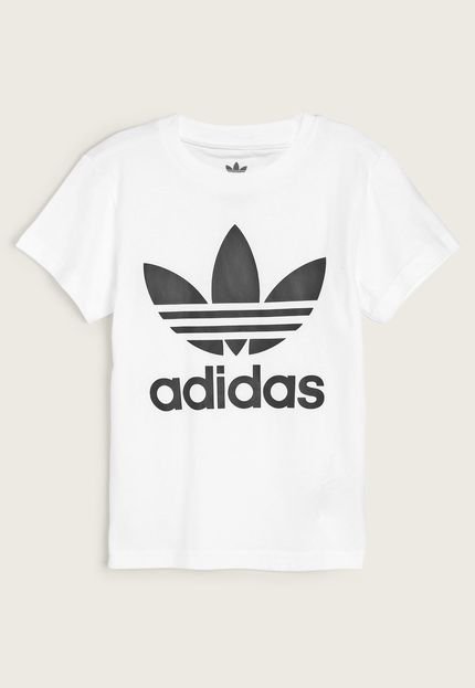 Camiseta adidas Menino Trefoil Branca - Marca adidas Originals