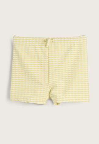 Short Infantil Cotton On Padronagens Amarelo