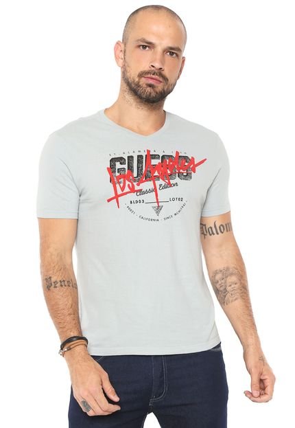 Camiseta Guess Classic Cinza - Marca Guess