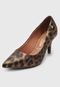 Scarpin Vizzano Animal Print Marrom - Marca Vizzano