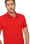 Camisa Polo Lacoste Reta Frisos Vermelha/Azul-marinho - Marca Lacoste