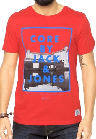 Camiseta Jack & Jones Estampada Vermelho