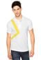 Camisa Polo Lacoste Slim Recorte Piquet Branca/Amarela - Marca Lacoste