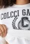 Blusa de Moletom Cropped Fechada Colcci Gallery Branca - Marca Colcci