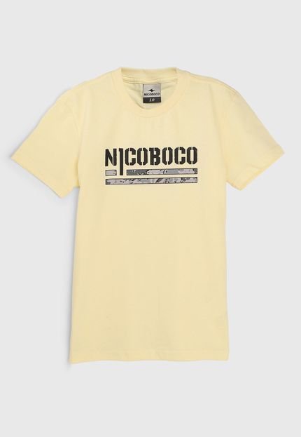 Camiseta Nicoboco Infantil Logo Amarela - Marca Nicoboco